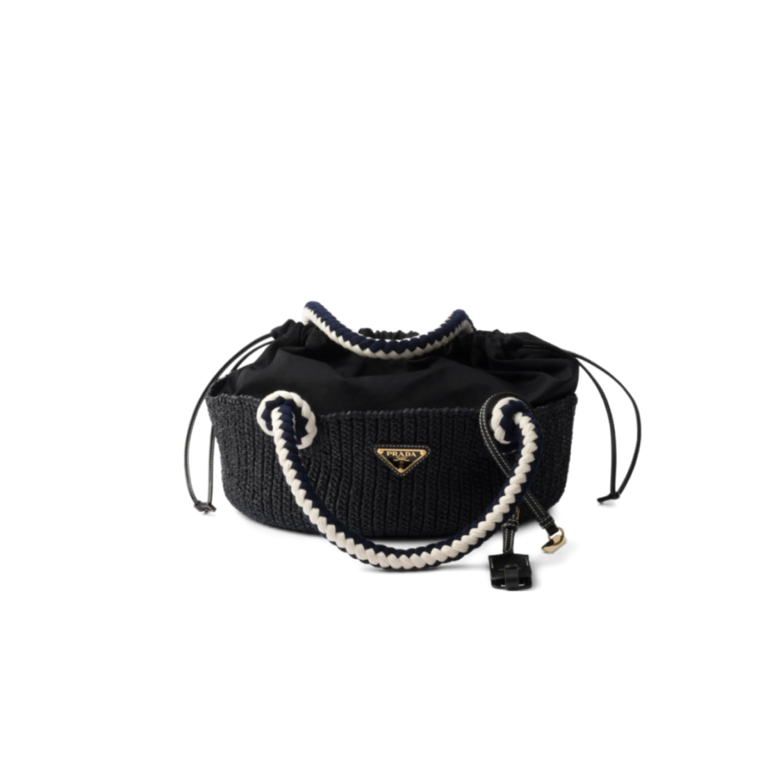 Pra*a small crochet top-handle bag 1ba463 (25*14*11.5cm)